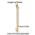 Chaîne d'extension dorée en acier inoxydable 304 avec fermoir pour bijoux DIY - Style Ovale Poli (TP1307-02) / Or