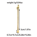 Chaîne d'extension 5cm plaquée or 18k avec fermoir mousqueton et pendentif soleil DIY - Style Étiquette Ronde Soleil (TP1308-02) / Or