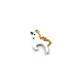 DIY 304 stainless steel unicorn pendant with white enamel and golden details - White Unicorn Style (TP1735-02)