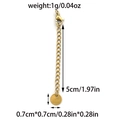 Chaîne d'extension en acier plaqué or 18k avec fermoir homard et pampille ronde - Style Rond (TP1310-02) / Or