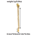 Chaîne d'extension en acier 304 doré 18k avec fermoir homard et pendentif feuille - Style Feuille (TP1315-02) / Or