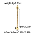 Chaîne d'extension en acier inoxydable 304 doré avec fermoir mousqueton et pendentif cœur - Style Cœur (TP1317-02) / Or