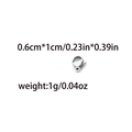 Chiusura a moschettone in acciaio per gioielli, 0,6x1cm e design leggero da 1 grammo - Argento - Piccolo