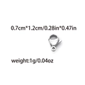 Chiusura a moschettone in acciaio inossidabile argento da 1,2 cm per gioielli - Argento - Grande