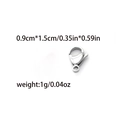 Chiusura a moschettone in acciaio inossidabile 304 argento dimensione 0,9cm x 1,5cm - Argento - Taglia Extra Large