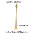 Chaîne d'extension en acier inoxydable 304 doré 18 carats avec fermoir homard et tag - Style Rond (TP1322-02) / Or