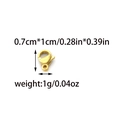 Golden 304 stainless steel lobster clasp 0.7x1cm jewelry component for DIY making - Gold-Medium