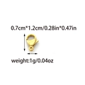 Golden 304 stainless steel lobster clasp 0.7x1.2cm DIY jewelry making accessory - Gold - Large