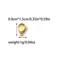 Golden 304 stainless steel lobster clasp accessory in 0.9x1.5cm size for DIY jewelry - Gold Extra Large