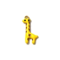 Enamel giraffe pendant in yellow and brown with a small heart for DIY jewelry - Orange Giraffe Style (TP1737-02-orange)