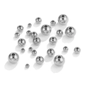 DIY stainless steel round spacer beads with center holes for jewelry making in various sizes - 2mm Hole 1mm / Steel