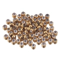 Polished gold and silver two-tone stainless steel spacer beads for DIY jewelry making - 1.5mm / 100pcs Pack / Gold