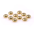 Polished golden stainless steel spacer beads with large holes for DIY jewelry making - 6x3x1.5mm / Gold