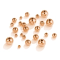 Mirror rose gold stainless steel round spacer beads with holes for DIY jewelry making - 3mm Hole 1.5mm / Rose Gold