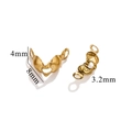 Golden stainless steel jewelry end caps with dimensions 4x8mm for DIY pearl necklaces - Up-Down 3.2 Vacuum