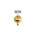 Perla in acciaio dorato a foro largo da 3mm con anello di sospensione per gioielli DIY - 3mm (Circa 0.54g) / Oro (077)