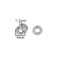 Anneau de jonction en acier inoxydable argenté 4mm avec épaisseur 1.2mm pour bijoux DIY - 4mm / Acier