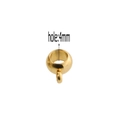 Perla con foro grande da 4mm in acciaio inossidabile dorato con anello per gioielli fai da te - 4mm (Circa 0.43g) / Oro (077)