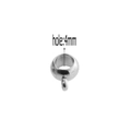 Distanziatore in acciaio inox con occhiello per gioielli fai da te e foro da 4mm - 4mm (Circa 0.43g) / Colore Acciaio (077)