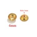 4mm matte 18K vergulde roestvrijstalen kralenkap met 1mm gat voor DIY sieraden maken - 4mm / Vacuüm 18k vergulden
