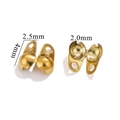 Golden 4mm stainless steel ball chain fold over crimp ends for jewelry making - Left-Right 2.0 Vacuum