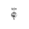 Perla distanziatrice in acciaio inox da 5mm con anello per creazione gioielli fai da te - 5mm (Circa 0.98g) / Colore Acciaio (077)