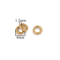 Polished gold stainless steel rings for jewelry making with 4mm outer diameter and 1.2mm width - 4mm / Gold