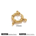 14mm 18K gold-plated stainless steel spring ring clasp for DIY jewelry making - 14mm / Gold