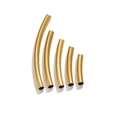 Perles en tube creux en acier inoxydable doré 18K pour bracelets bijoux DIY - 2mm*20mm / Plaqué Or Sous Vide