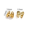 Vacuum gold-plated stainless steel bead tips for jewelry making in 3.6mm size - Left-Right 3.2 Vacuum