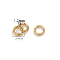 Golden 6mm stainless steel jump rings for DIY jewelry making with 1.2mm wire thickness - 6mm / Gold