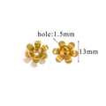 Copriperla dorato a forma di fiore 13mm con foro 1,5mm per creazione di gioielli DIY - Stile F-Oro / Diametro 13mm (Foro 1.5mm)
