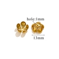 Copriperla a fiore traforato oro 18K 13mm per gioielli fai da te con foro da 1mm - Stile G-Oro / Diametro 13mm (Foro 1mm)