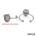 10pcs adjustable stainless steel ring bases with 8x10mm oval tray for DIY jewelry making - Oval (8x10mm) / Steel