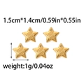 Golden 304 stainless steel star pendants with spiral texture for DIY jewelry making - Gold