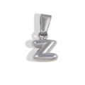 Polished silver 3D bubble initial Z pendant made of durable stainless steel - Letter Z / Steel