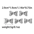 Lot de 5 pendentifs nœud papillon en acier inoxydable avec finition polie - Acier