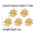 Cinque ciondoli a forma di girasole in acciaio inossidabile 304 dorato per gioielli - Set da 5 Pezzi (5864151803843) / Oro