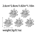 Cinque ciondoli a fiore in acciaio inossidabile 304 per creazione gioielli fai da te - Set da 5 Pezzi (5864151803844) / Color Acciaio