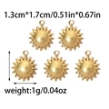 Set di 5 ciondoli a girasole in acciaio inossidabile 304 per gioielli fai da te con misure - Oro