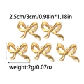 Colgantes de lazo de acero inoxidable 304 para creación de joyas DIY y pendientes - Dorado