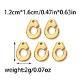 Golden 304 stainless steel teardrop clasp pendants for DIY jewelry making accessories - Gold