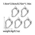 Set di 5 ciondoli geometrici irregolari in acciaio inossidabile 304 per gioielli fai da te - Color Acciaio