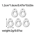 5pcs set of 304 stainless steel handcuff pendants with 1.2cm x 1.6cm dimensions - Steel