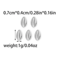 Vijf zilveren 304 roestvrijstalen schelphangers van 0,7 cm bij 0,4 cm groot - Zilver