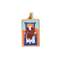 Vintage 304 stainless steel tarot pendant with IV The Emperor enamel design - The Emperor (TP0577-02)