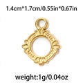 Golden flower sunflower pendant in 304 stainless steel, vintage hollow jewelry charm - Hollow Flower (TP0779-02)