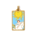 Retro 304 stainless steel tarot pendant featuring The Sun design with colorful enamel finish - The Sun (TP0588-02)