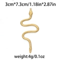 Golden 304 stainless steel snake pendant with detailed scales for DIY jewelry making - Gold Large Coiled Snake (TP0842-02)