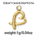 Minimalistischer Herzanhänger aus 304 Edelstahl in Gold, Größe 0,9cm x 1,3cm - Gold Heart Style (TP0838-02)